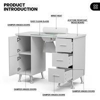 Tables et chaises modernes pour manucure, ensembles de mobilier de salon de luxe avec miroir, mobilier de coiffure complet, coiffeuse de maquillage