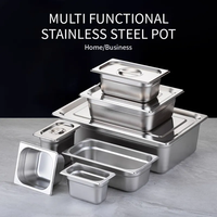 US-EU-Standard Edelstahl Gastronorm-Behälter mit Deckel, Stapelbare GN-Behälter für Buffet, Restaurant, Catering und Lebensmittelaufbewahrung