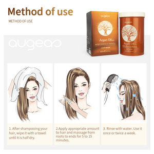 Masque capillaire à l'huile d'argan Augeas 850ml hydratant et revitalisant en profondeur pour cheveux secs - Product Image 3