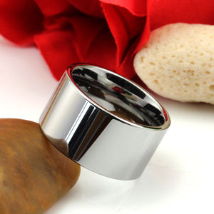 Perhiasan CHENG cincin berat perak dipoles tinggi kustom cincin tengkorak pria 14mm cincin pertunangan karbida Tungsten untuk pria - Product Image 3