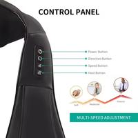 Masajeador portátil tipo chal, pequeño, con forma humana, para cuello, hombros y piernas, con función de amasamiento, temporizador e infrarrojos, superventas transfronterizo