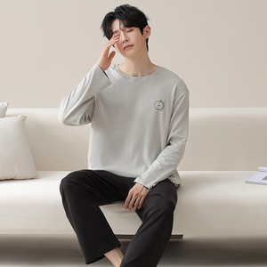 가을/겨울 100% 면 남자의 잠옷 긴 소매 바지 투피스 밤 세트 캐주얼 홈 세트 플러스 사이즈 잠옷 소년 - Product Image 4