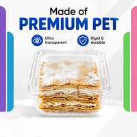 Boîte d'emballage alimentaire en plastique PET transparent personnalisée CHUAN HE pour gâteaux, desserts et biscuits