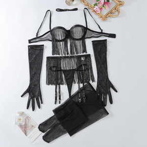 Tendance 2026 : Lingerie érotique pour femmes, style long et séduisant, avec gants et bas, lingerie femme à maintien ferme - Product Image 5