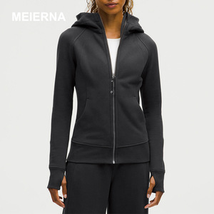 <span class=keywords><strong>Felpa</strong></span> Sportiva da <span class=keywords><strong>Donna</strong></span> SUHE con <span class=keywords><strong>Cappuccio</strong></span>, Zip Frontale, Logo Stampato, Vestibilità Slim, Traspirante, per Autunno e Primavera - Product Image 1