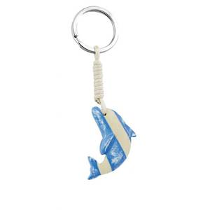 Porte-clés Dauphin Mini Rayé Bleu et Blanc – Article Promotionnel - Product Image 1
