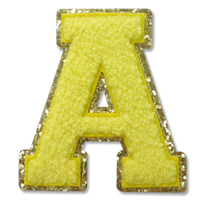 Khá vải tự dính sequin Chenille Thư Các Bản vá lỗi tùy chỉnh thêu quần áo T-Shirts hoodie sắt trên 3D thêu vá - Product Image 4