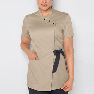 Op maat gemaakte nieuwe mode salon tuniek elastische nagel beauty <span class=keywords><strong>spa</strong></span> <span class=keywords><strong>uniform</strong></span> scrub <span class=keywords><strong>uniform</strong></span> met verstelbare kant gebreid voor dames plus size - Product Image 2