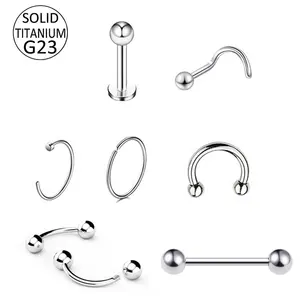Getta f136 piercing nose ring hoop horseshoe lip ear cartilage tragus helix nipple tongue belly ring titanium piercing jewelry