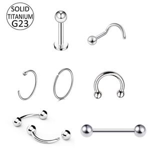 Joyería de Titanio para Piercing Getta G23 F136 con Rosca Interna, Anillo de Nariz, Herradura, Labio, Oreja, Cartílago, Tragus, Hélix, Pezón, Lengua - Product Image 5