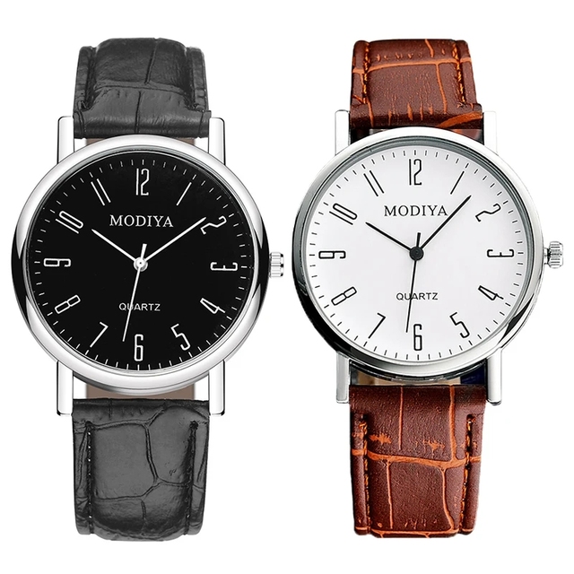 Relojes Men's Watches Business Wrist Watch Luxury Leather Strap Quartz Wristwatches Clock Men Women Casual Simple Watch