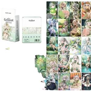 50 pz/scatola gioco <span class=keywords><strong>Anime</strong></span> <span class=keywords><strong>Genshin</strong></span> impatto doppia faccia carta di stampa carte Laser - Product Image 1