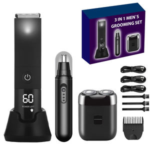 Recortador de vello corporal lavable para hombres, recortador de ingle, depiladora, afeitadora corporal, Kit de Aseo para <span class=keywords><strong>Barba</strong></span>, recortador de vello nasal - Product Image 1