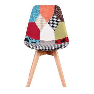 Meubles de salle à manger modernes <span class=keywords><strong>Chaise</strong></span> en bois courbé en tissu patchwork <span class=keywords><strong>Chaise</strong></span> <span class=keywords><strong>tulipe</strong></span> cuisine <span class=keywords><strong>scandinave</strong></span> <span class=keywords><strong>Chaise</strong></span> de salle à manger à vendre - Product Image 1