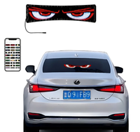 Pantalla de publicidad LED para coche con Control de aplicaciones, pantalla impermeable interactiva Flexible para ventana trasera, luces suaves de Ojos de Diablo