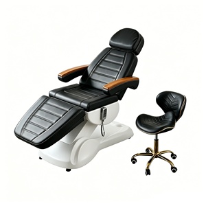 Table de massage esthétique, lit facial électrique inclinable, fauteuil de salon, lit de beauté pour extensions de cils avec pédale, lits de beauté - Product Image 5