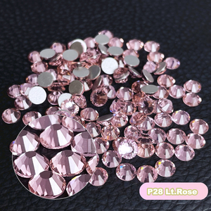 Flatback Non Hotfix berlian imitasi kualitas tinggi SS20 belakang perak kaca grosir Lt. Mawar merah muda kristal sepatu potongan tinggi Gym olahraga - Product Image 2