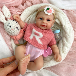 Muñeca Reborn Prematura de Silicona Pura de 30 cm, Piel Suave y Elástica, Sin Olor, para Compañía Emocional y Juego de Niños Pequeños - Product Image 3