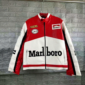 Europese Amerikaanse stijl F1 geborduurde racepak coole casual motorleren jas voor streetwear & autoraces - Product Image 2