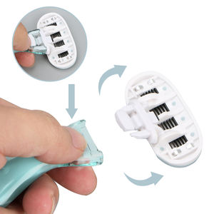 Cartucho de maquinilla de afeitar de 5 cuchillas con espalda abierta cabezal de maquinilla de afeitar de cinco cuchillas curvas de alta calidad para afeitado de Damas - Product Image 4