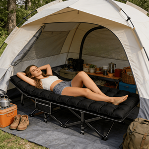 เตียงสนา<span class=keywords><strong>ม</strong></span>พับได้แบบพกพาสำหรับงานหน<span class=keywords><strong>ั</strong></span>ก พร้อ<span class=keywords><strong>ม</strong></span>เก้าอี้เอนหล<span class=keywords><strong>ั</strong></span>งโครงเหล็ก สำหร<span class=keywords><strong>ั</strong></span>บการเดินป่า ปิกนิก ชายหาด แล<span class=keywords><strong>ะ</strong></span>ใช้พักผ่อนในออฟฟิศ - Product Image 4