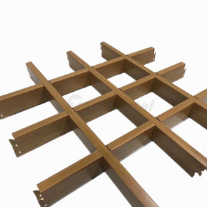 Aluminum Trellis Ceiling Grille Panel Low Price Roof Decorative Tiles Wooden <strong>Metal</strong> Ceilings Interior Ceiling Decoration <strong>Grid</strong> - Product Image 3
