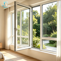 Ventanas Corredizas de Aleación de Aluminio de Alta Calidad, Aislamiento Acústico, Conservación del Calor, Vidrio de Seguridad, Construcción de Fábrica