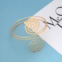 7 styles de bracelets de bras tendance, ajustables, creux, style punk, multicouches, manchettes de bras, bracelets rigides, armlets