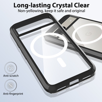 Coque de téléphone magnétique transparente en TPU et PC de haute qualité RUITE avec recharge sans fil pour Google Pixel 6 7 8 9 Pro