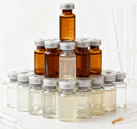 Flacons en verre tubulaire borosilicate faible de 5 ml, 10 ml, 15 ml, 50 ml avec sérigraphie pour les gouttes oculaires et l'utilisation cosmétique
