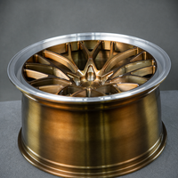 Jantes forgées sur mesure 2 pièces, centre bronze, bord poli, concave profond, pour BMW, Mercedes, Audi, Porsche, AMG