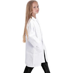 Bata de laboratorio personalizada para niños, disfraz de doctor veterinario unisex blanco, chaqueta de disfraz para niños - Product Image 1