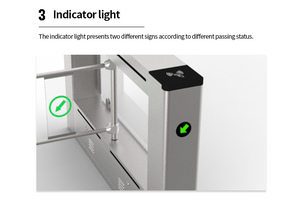 Hcw nhà máy tùy chỉnh nhanh chóng cảm ứng Swing cổng turnstile nhận dạng khuôn mặt an ninh kiểm soát truy cập SUS304 chất liệu - Product Image 5