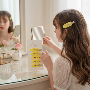 Vendita calda di tendenza alla moda con strass di cristallo strass clip a scatto eleganti in metallo decorazione per capelli per ragazze e bambini all'ingrosso - Product Image 3