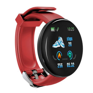 D18 reloj inteligente barato hombres ritmo cardíaco BT smartwatch presión arterial redondo fitness sueño rastreador reloj inteligente mujeres para Android ios - Product Image 1