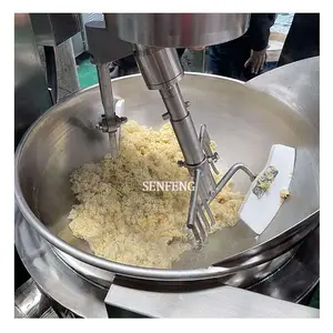 Equipamento industrial automático para cozinhar, fabricante de restaurantes, misturador grande para cozinhar arroz frito e legumes