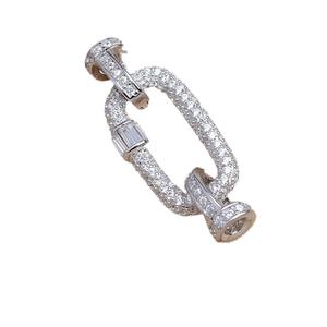 Boucle de collier long en argent S925, boucle de collier en perles DIY avec cuir et acier, tête de boucle longue 5575 - Product Image 5