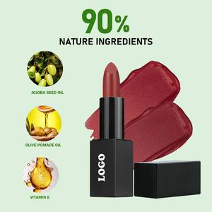 Productos de Belleza para Labios Personalizados, Bálsamo Labial Natural Hidratante en Tubo Cuadrado, Resistente al Agua, con Brillo Perlado y Destellos, Lápiz Labial de Marca Privada - Product Image 2