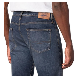 Jeans de mezclilla lavado oscuro para Hombre | Jeans azules de pierna recta de corte clásico para uso casual y diario - Product Image 5