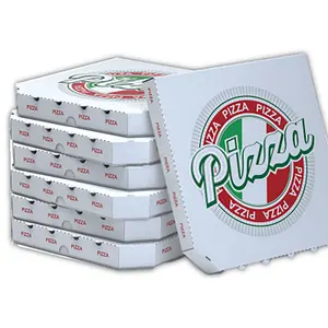Manufacturer Factory Printed White Corrugated Carton Custom Pizza Box 30 Cm