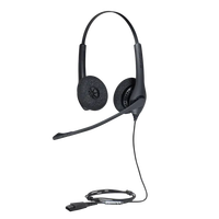 Casque stéréo supra-auriculaire Jabra Biz 1500 Duo/Mono QD avec microphone antibruit
