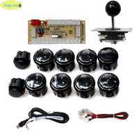 Kit DIY Arcade à latence nulle avec boutons et joystick, accessoires pour machine de jeu d'arcade, compatible PS, PS2, PC et Raspberry Pi