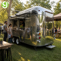 Chariot de restauration rapide mobile sur mesure pour BBQ, café et street food aux États-Unis, fabricant de remorques de petit-déjeuner