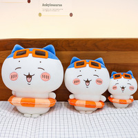 Peluche personnalisée mignonne Giekawa Swimming Circle Small Eight Usaqi Cat en coton PP, unisexe, anti-stress, cadeau, compagnon de table