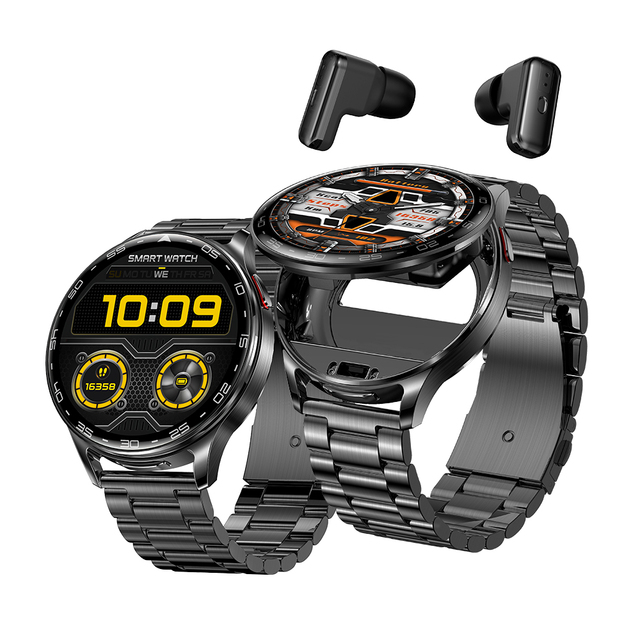 T97  Wireless BT TWS Headset Watch 2-in-1 Smartwatch Health Monitoring Noise Cancellation Earbuds Smart Watch
