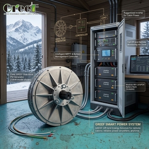 Generador de Flujo Axial Sin Núcleo, Multipolar, Bajo Torque, Baja Ondulación y Vibración, Silencioso, para Energía Eólica Residencial - Product Image 1