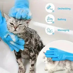 Hot bán Găng tay mềm Dog tắm làm sạch ma thuật rửa chén Silicone găng tay cho món ăn rửa
