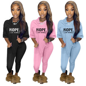 No non oggi abiti pantaloni della tuta e felpa con cappuccio da donna Set felpe con cappuccio da donna - Product Image 1