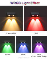 Lámpara Solar de Pared para Exteriores, Decorativa, con Montaje en Pared, IP65 Impermeable, Luces LED Solares para Jardín