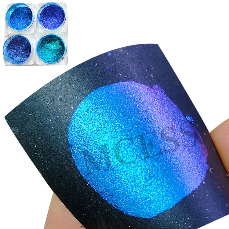 브랜드 맥세스 무료 샘플 색상 변경 카멜레온 하이퍼 시프트 느슨한 우수한 수채화 색상 페인트 운모 안료 분말